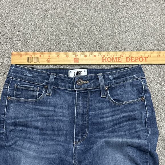 Paige Hoxton Ankle Fit Jeans Women's Size 28 Blue Denim Mid-Rise Stretch - Picture 5 of 6